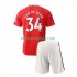 Camisola Manchester United Donny van de Beek 34 Criança Equipamento Primeiro 2022-2023 Manga Curta